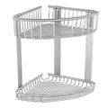 Two-Tier Mixed Corner Basket – NETS – Brushed Stainless Steel