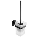 Wall-Mounted Glass Toilet Brush Holder – QUATTRO – Matt Black