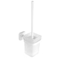 Wall-Mounted Glass Toilet Brush Holder – QUATTRO – Matt White