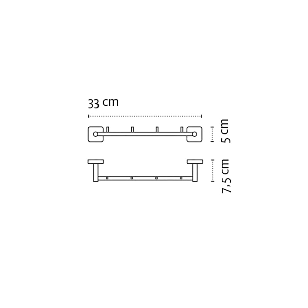 Four-Hook Hanger – QUATTRO — dimensions
