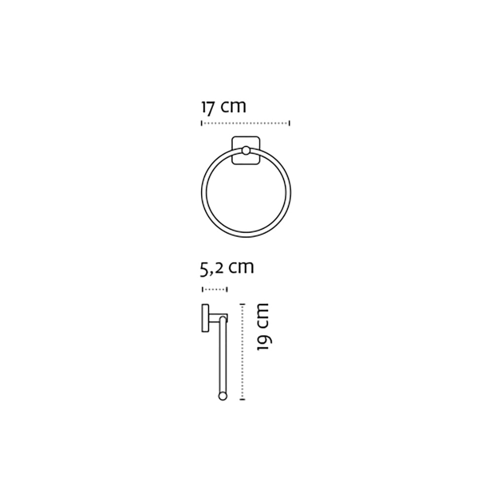 Towel Ring - Circle – QUATTRO — dimensions