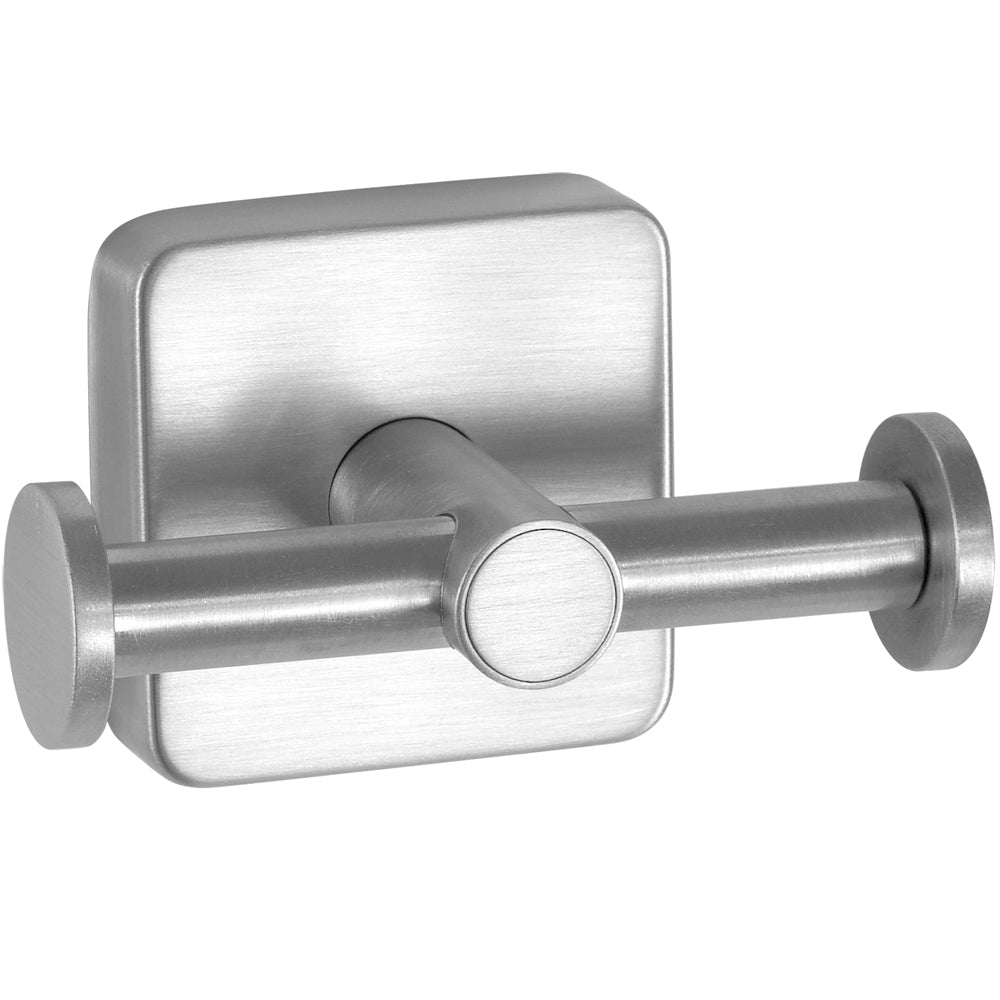 Two-Hook Hanger – QUATTRO – Brushed Stainless Steel