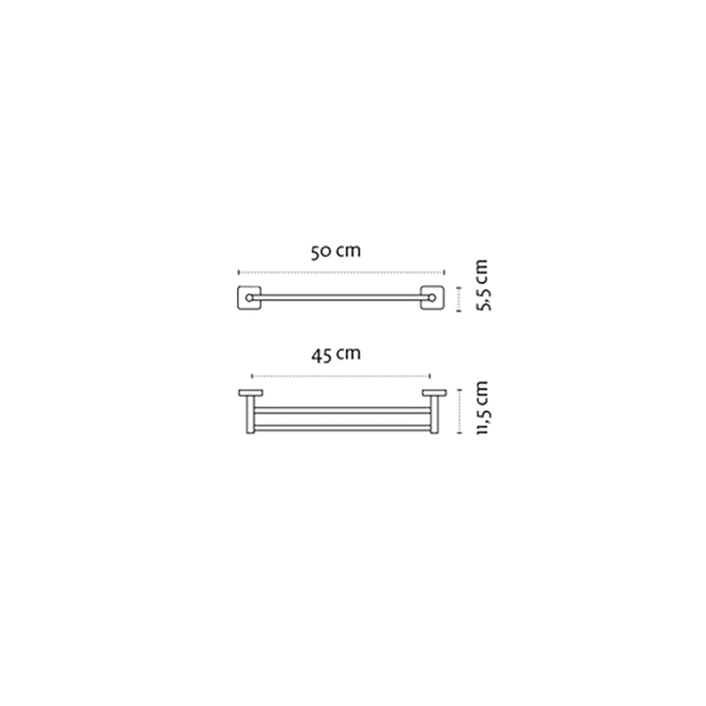 Double Towel Bar – QUATTRO — dimensions