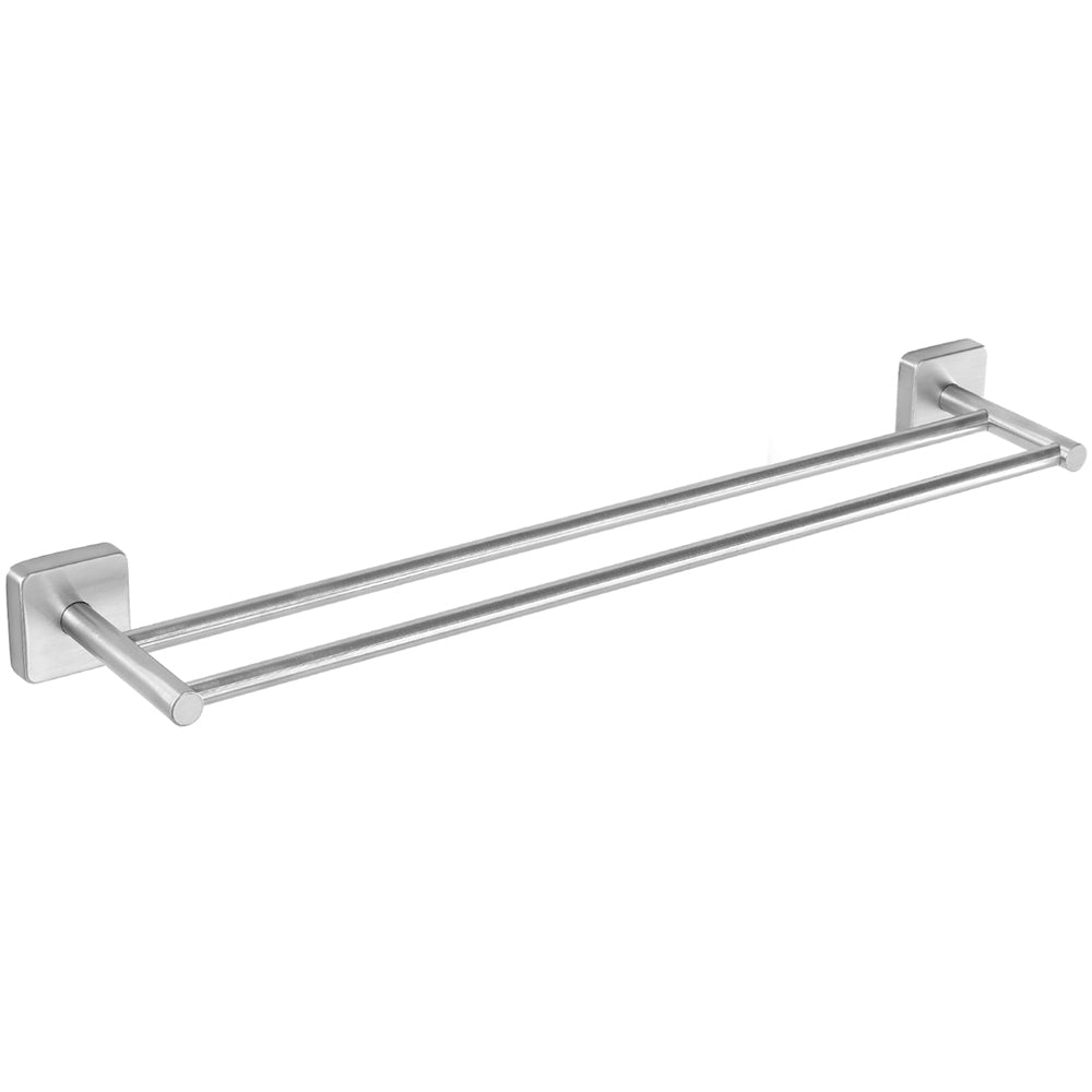 Double Towel Bar – QUATTRO – Brushed Stainless Steel