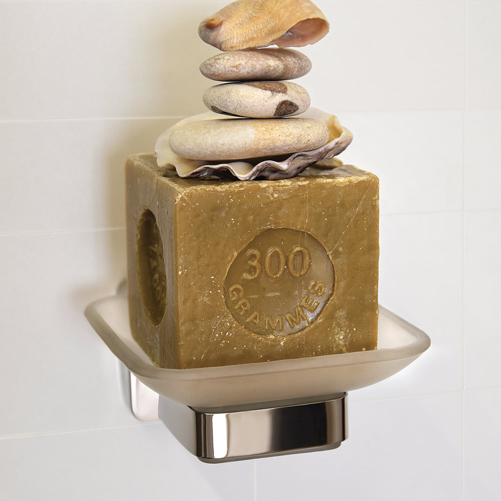 Soap Dish – QUATTRO – Polished Stainless Steel — interior view