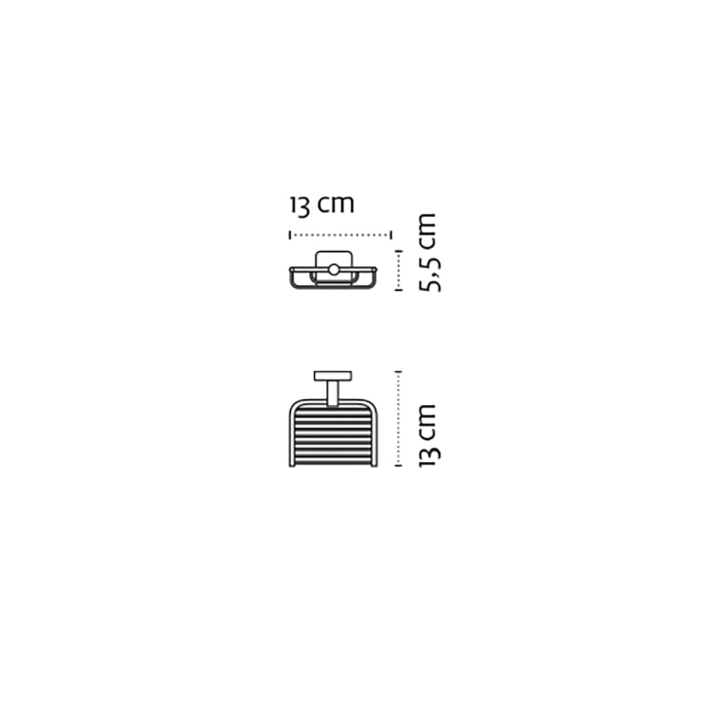 Wire Soap Dish – QUATTRO — dimensions
