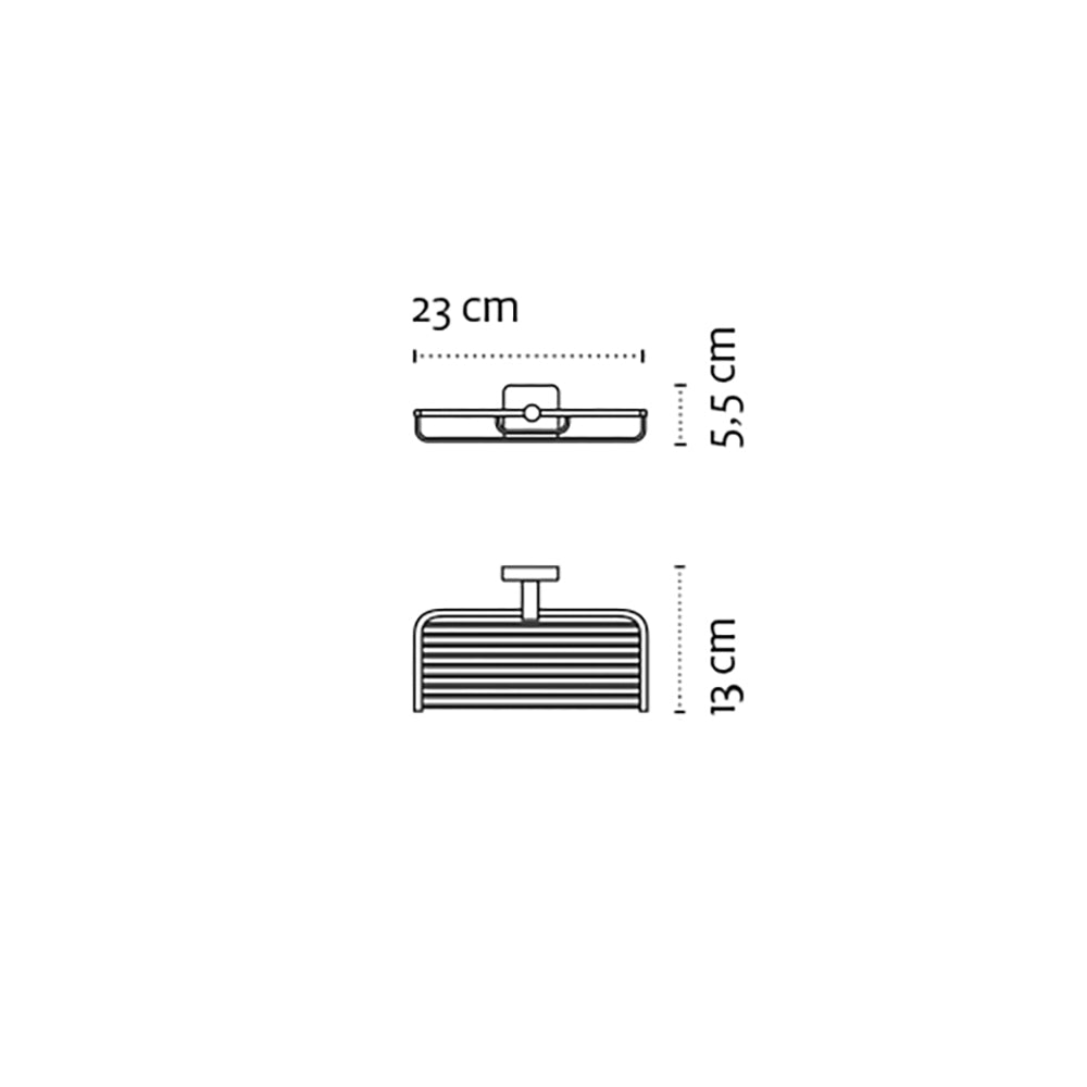 Double Wire Soap Dish – QUATTRO — dimensions