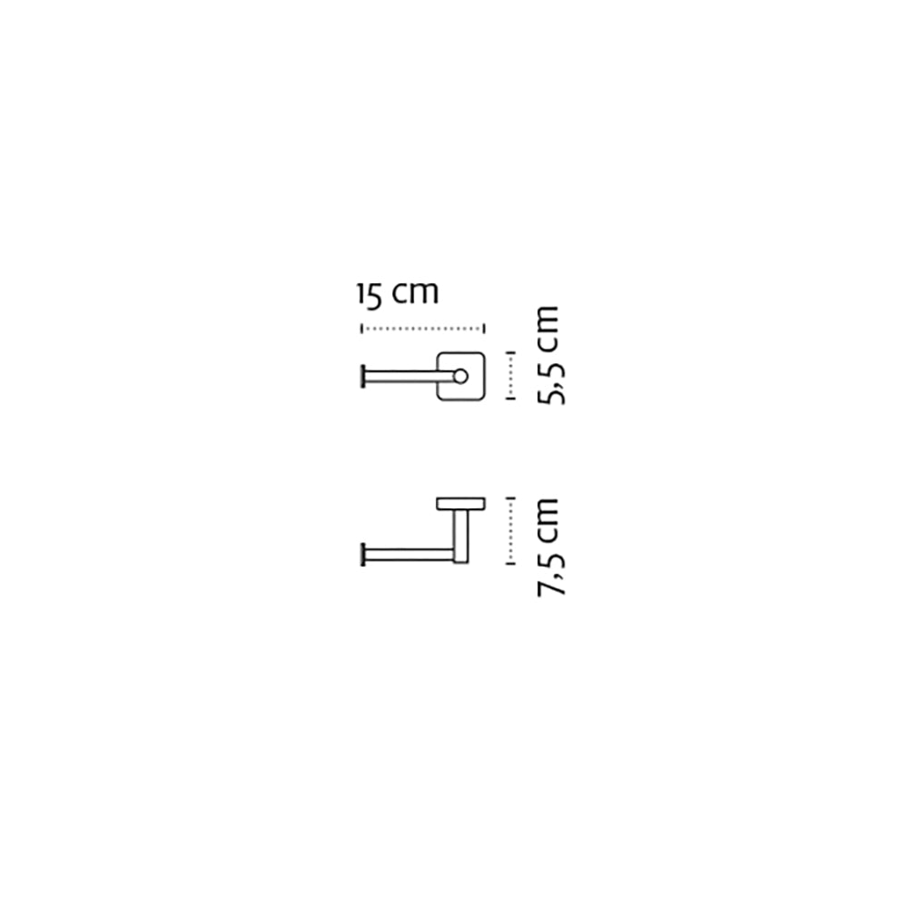 Toilet Roll Holder – QUATTRO — dimensions
