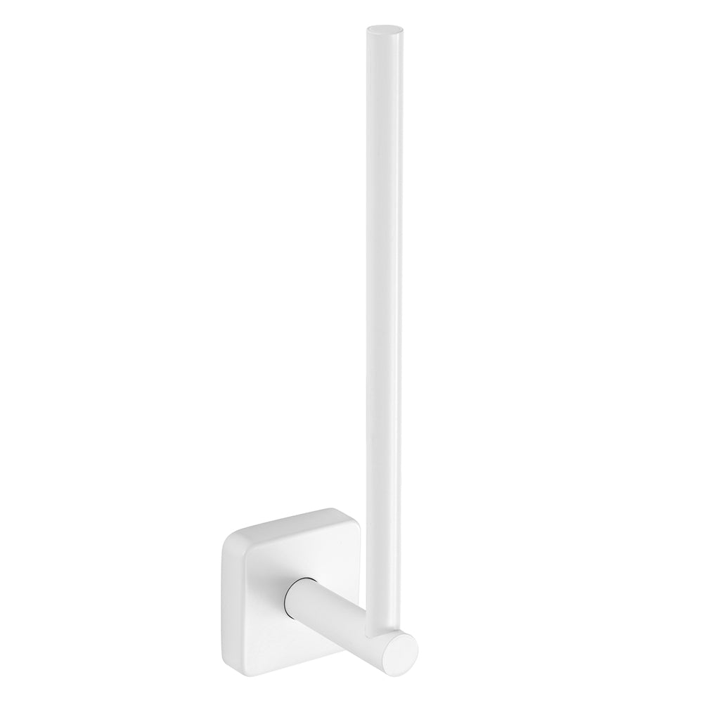 Toilet Roll Holder - Vertical Double – QUATTRO – Matt White