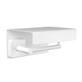 Toilet Roll Holder with Shelf – QUATTRO – Matt White