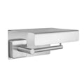 Toilet Roll Holder with Shelf – QUATTRO – Brushed Stainless Steel