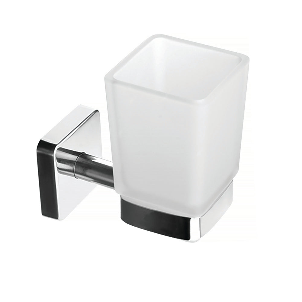 Glass Tumbler Holder – QUATTRO – Polished Stainless Steel