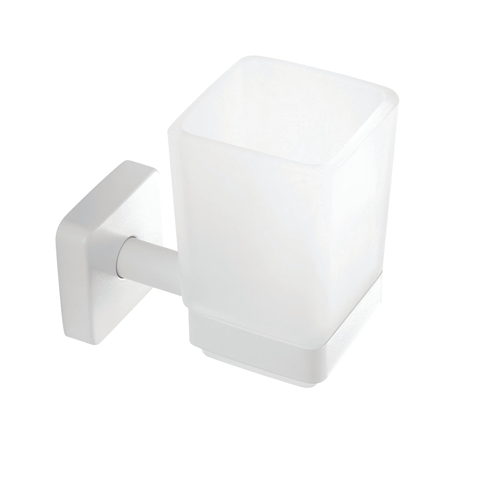 Glass Tumbler Holder – QUATTRO – Matt White