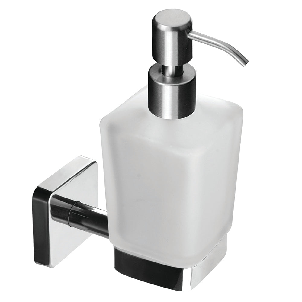 Wall-Mounted Soap Dispenser 200 ml – QUATTRO – Polished Stainless Steel