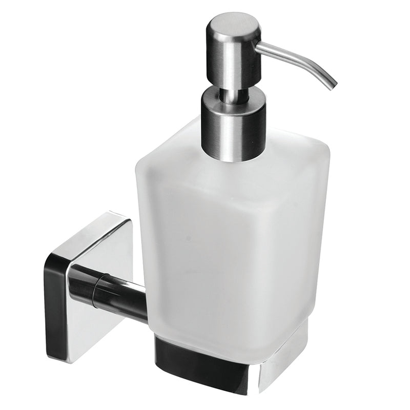 Wall-Mounted Soap Dispenser 200 ml – QUATTRO – Polished Stainless Steel