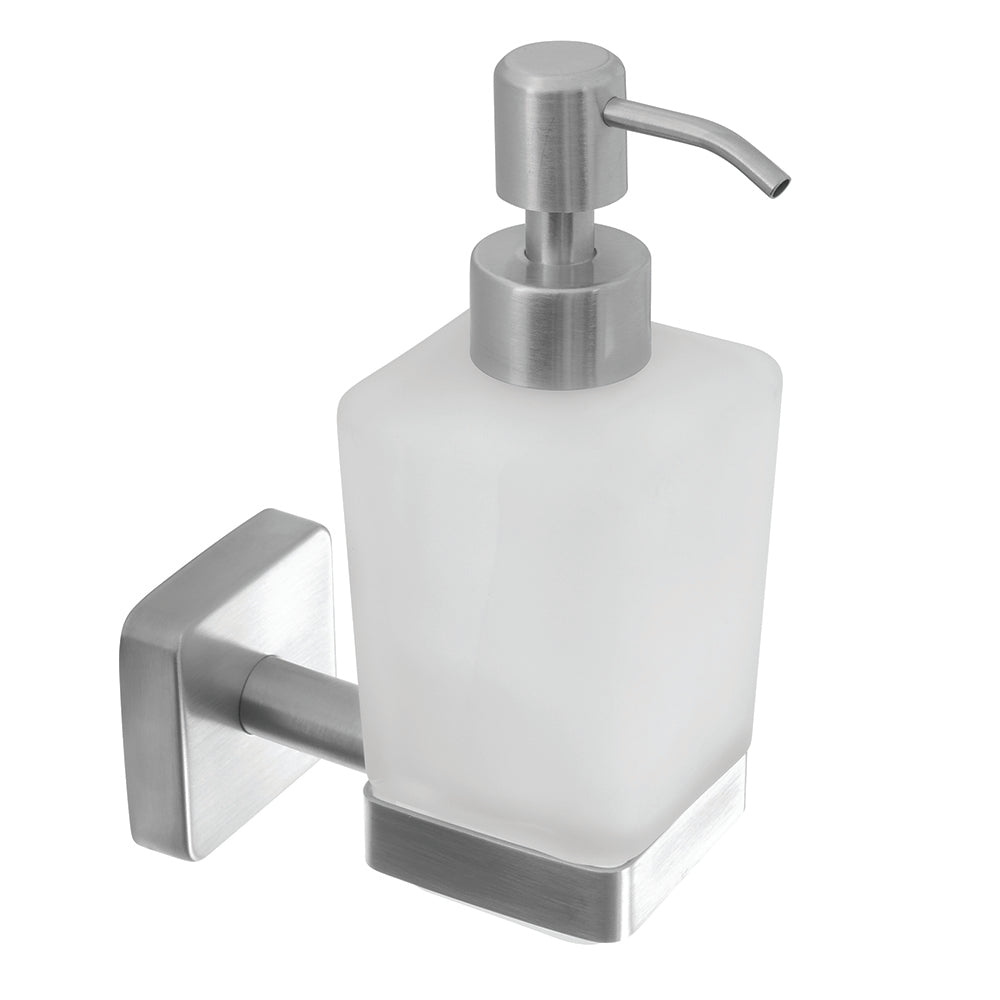 Wall-Mounted Soap Dispenser 200 ml – QUATTRO – Brushed Stainless Steel