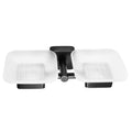 Double Glass Soap Dish – QUATTRO – Matt Black