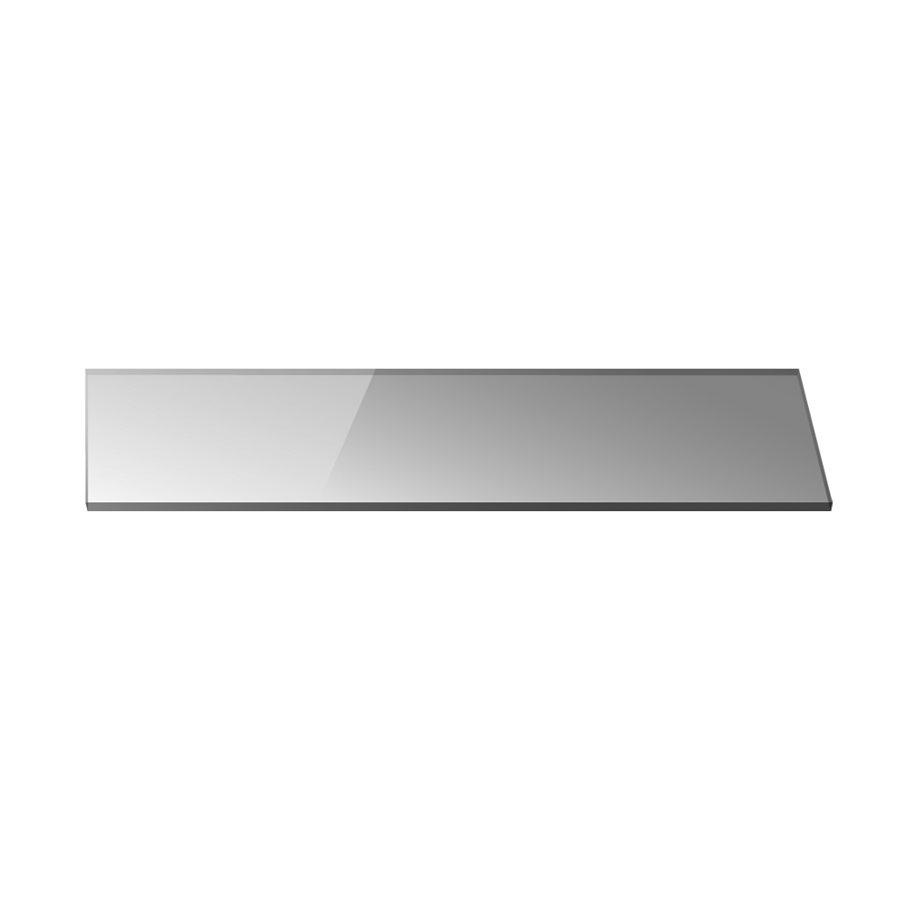 KAPITAN clear rectangular glass shelf, 40 × 10 cm, 6 mm