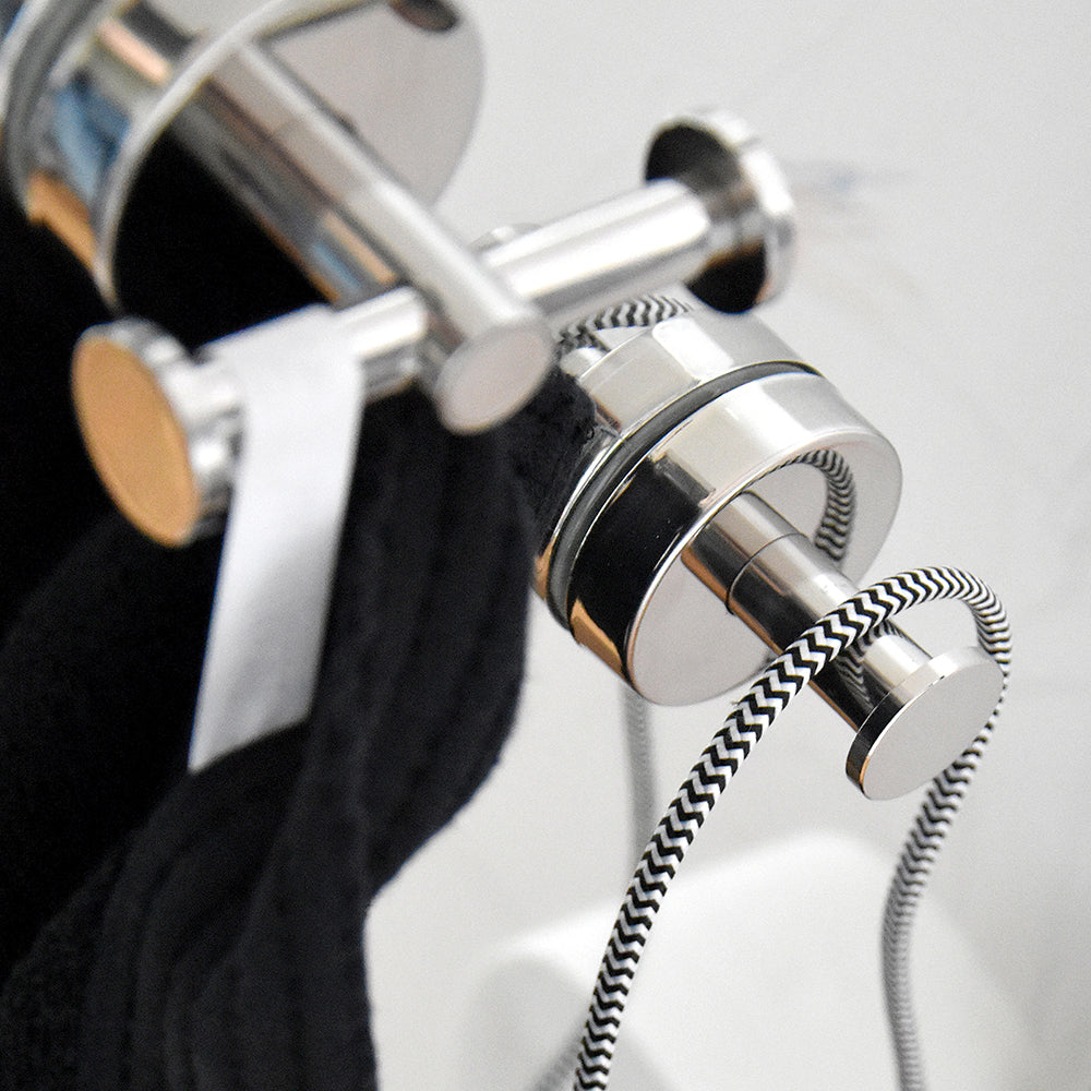 Single Hook – UNO – Polished Stainless Steel — interior view