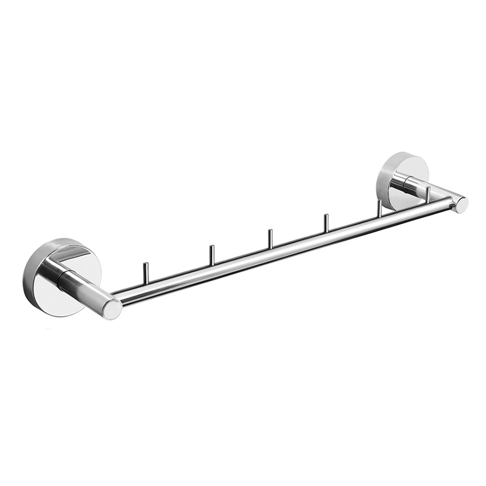 Six-Hook Rack – UNO – Polished Stainless Steel