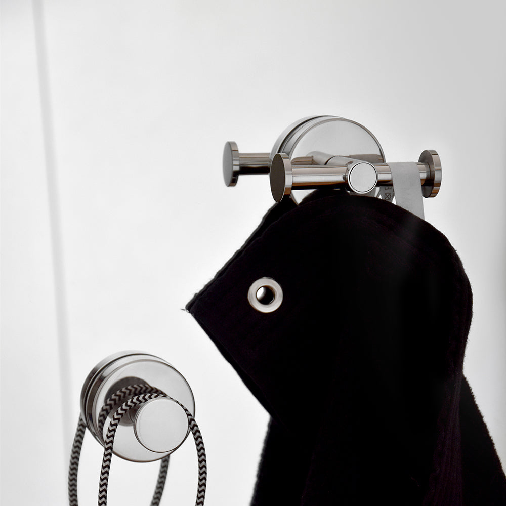 Two-Hook Hanger – UNO – Polished Stainless Steel — interior view
