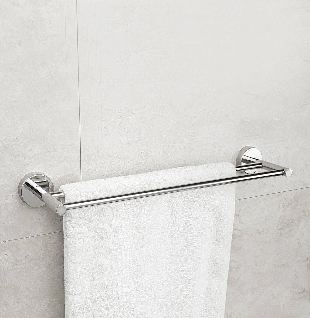 Double Towel Bar – UNO – Polished Stainless Steel — interior view