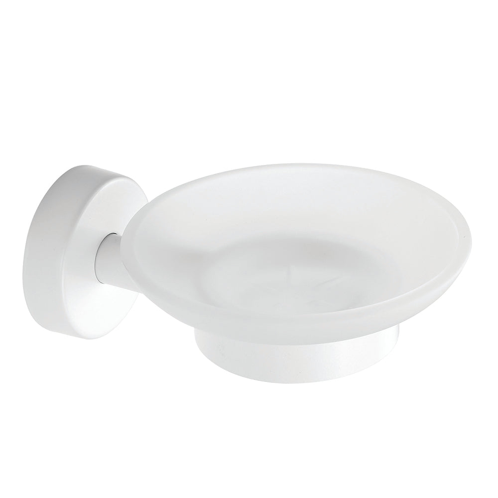Glass Soap Dish – UNO – Matt White
