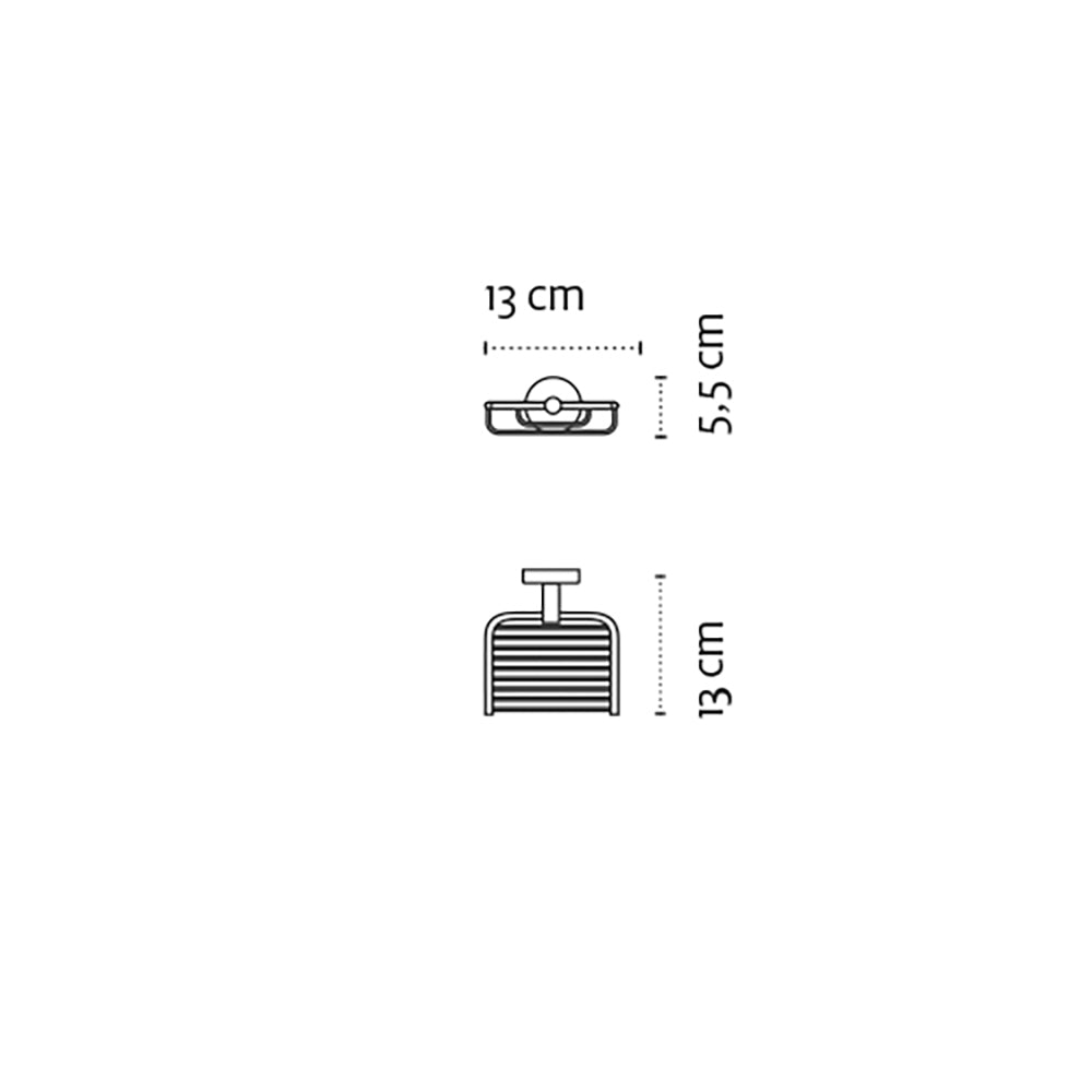 Wire Soap Dish – UNO – Matt White — dimensions