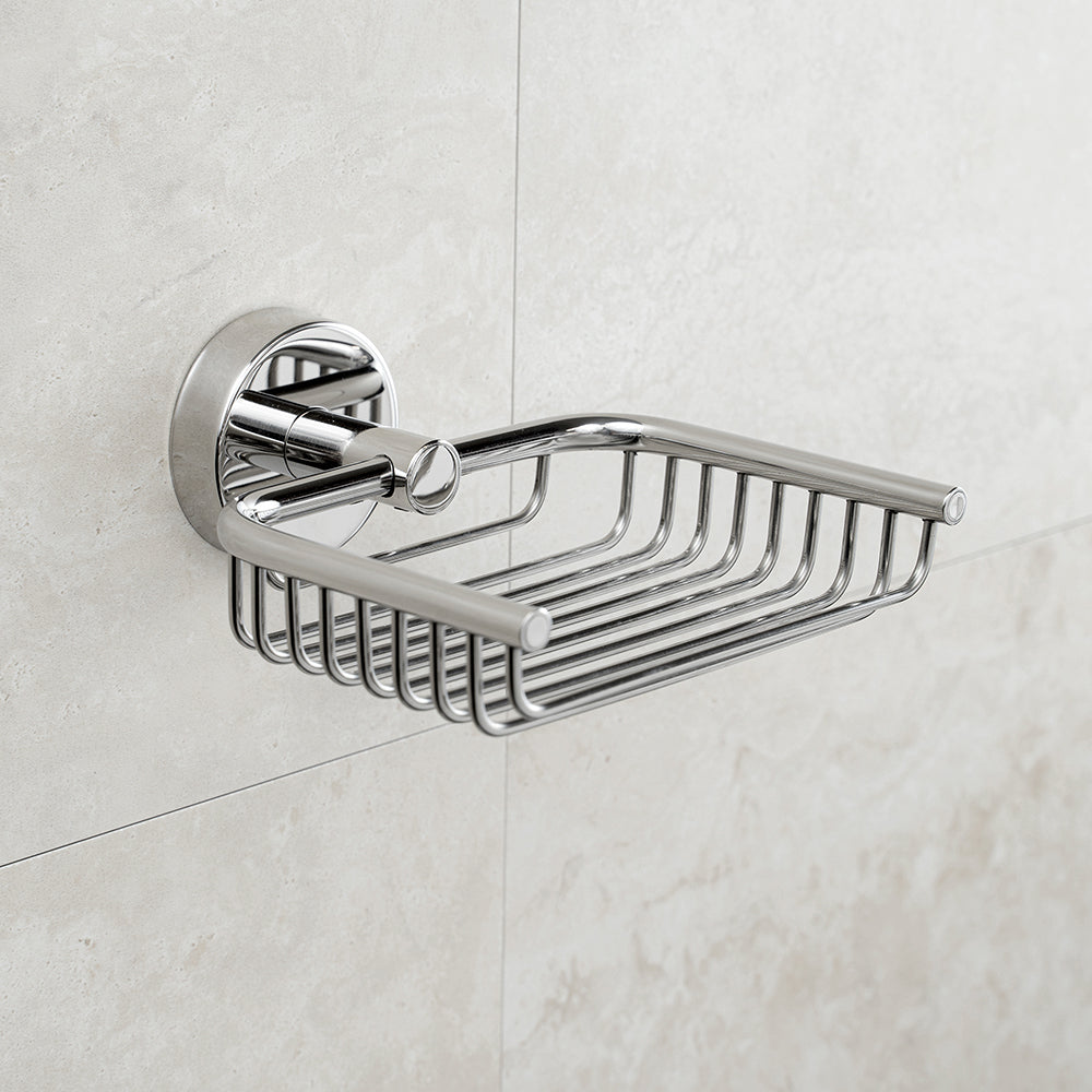 Wire Soap Dish – UNO – Polished Stainless Steel — interior view