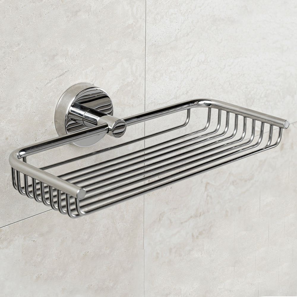 Double Wire Soap Dish – UNO – Polished Stainless Steel — interior view