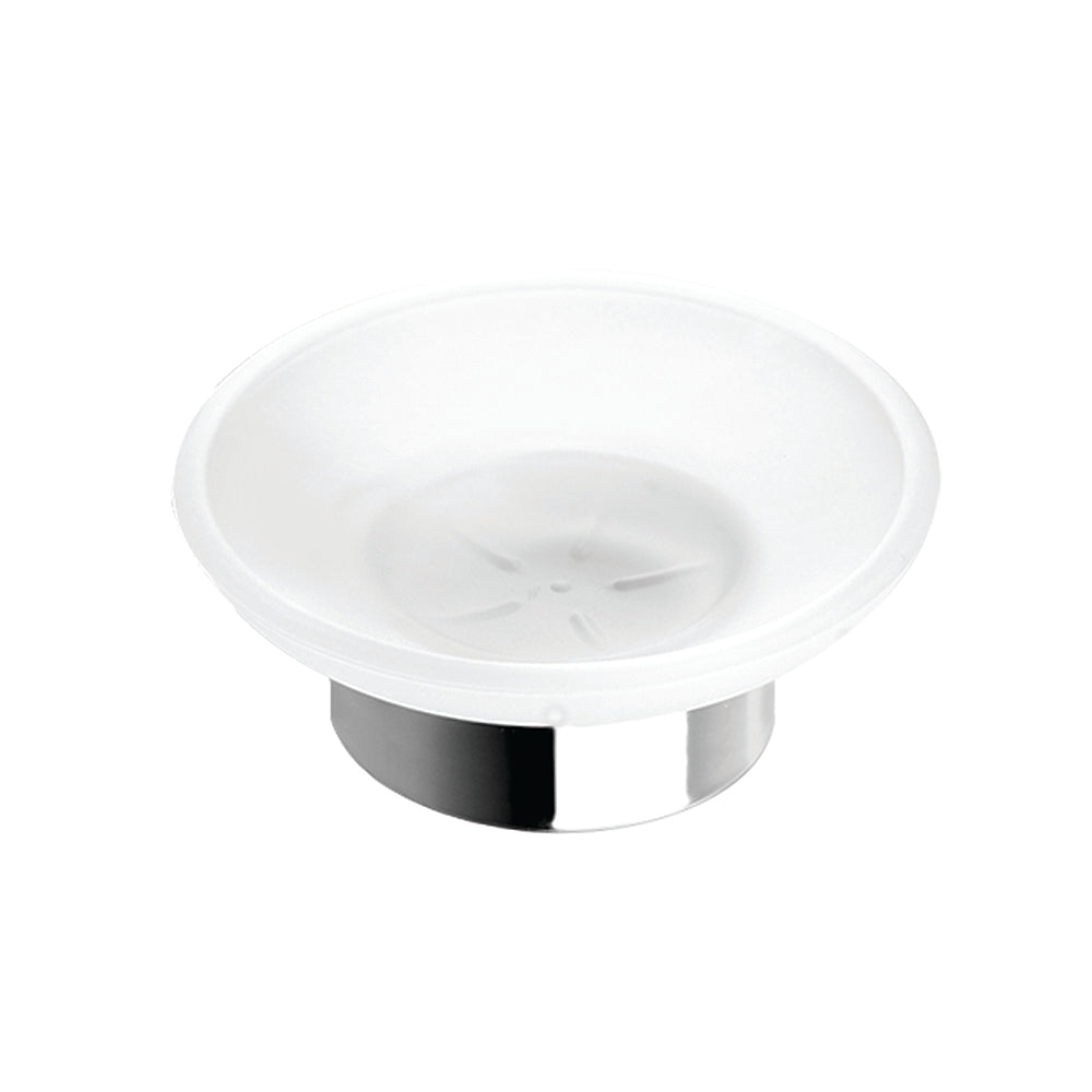 Freestanding Glass Soap Dish – UNO – Polished Stainless Steel