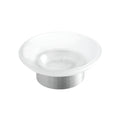Freestanding Glass Soap Dish – UNO – Brushed Stainless Steel