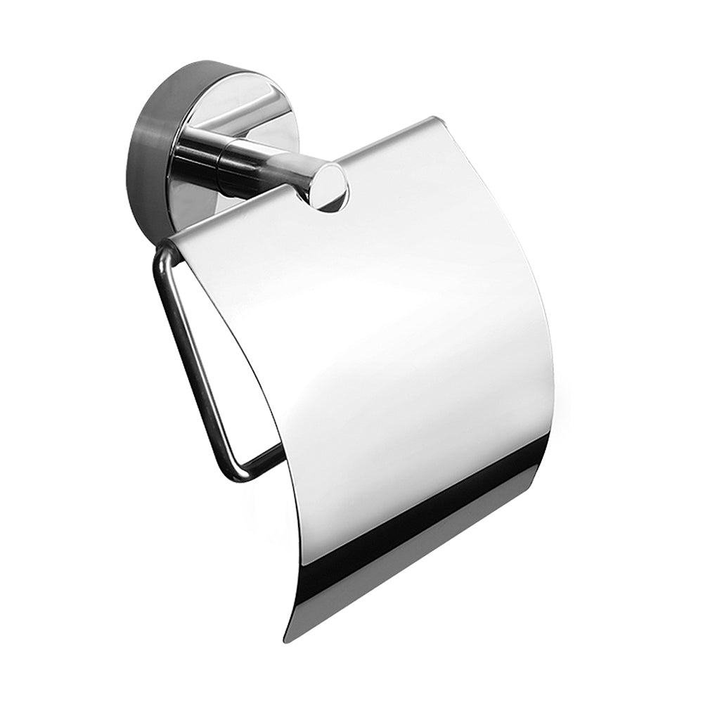 Toilet Roll Holder with Cover – UNO – Polished Stainless Steel