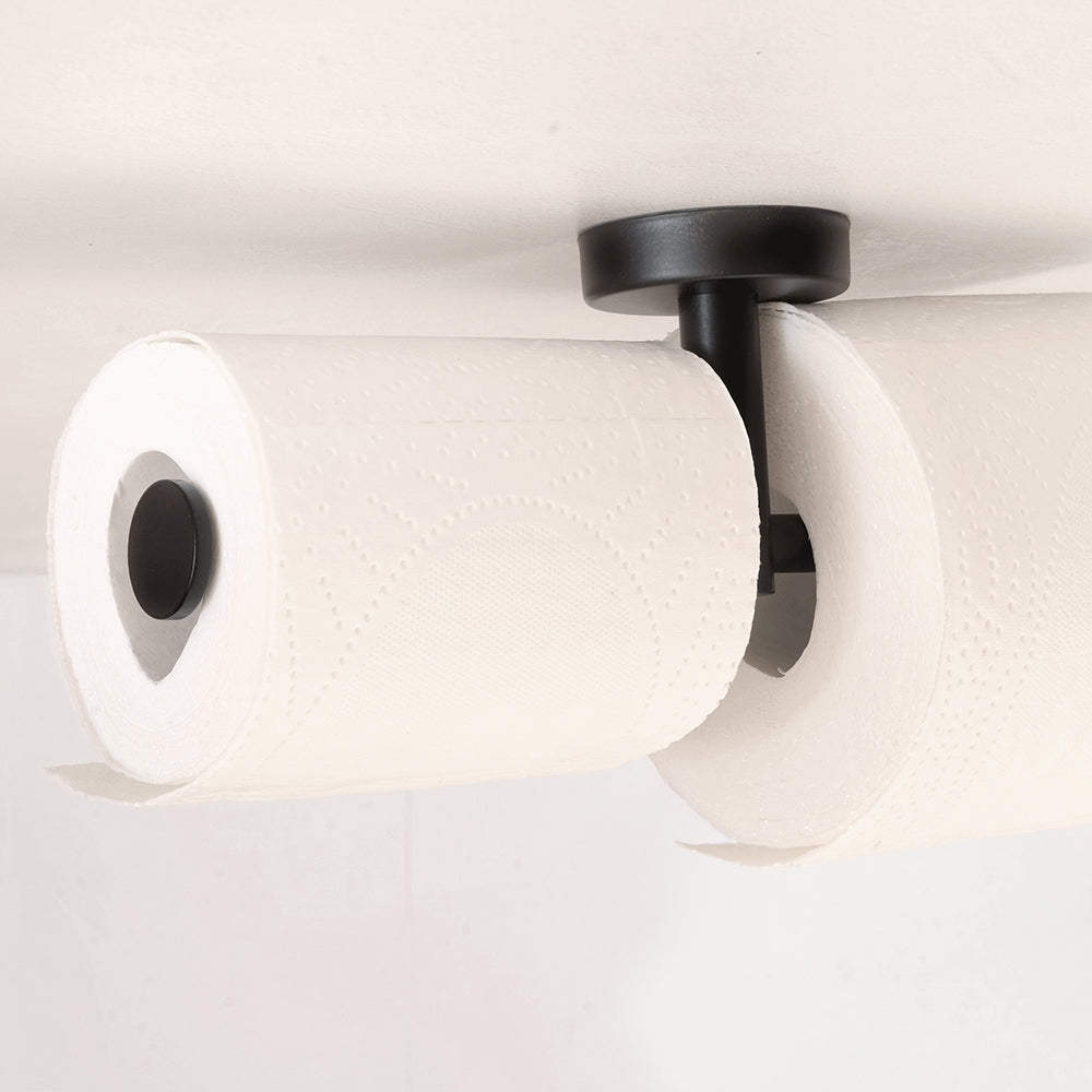 Double Toilet Roll Holder – UNO – Matt Black — interior view