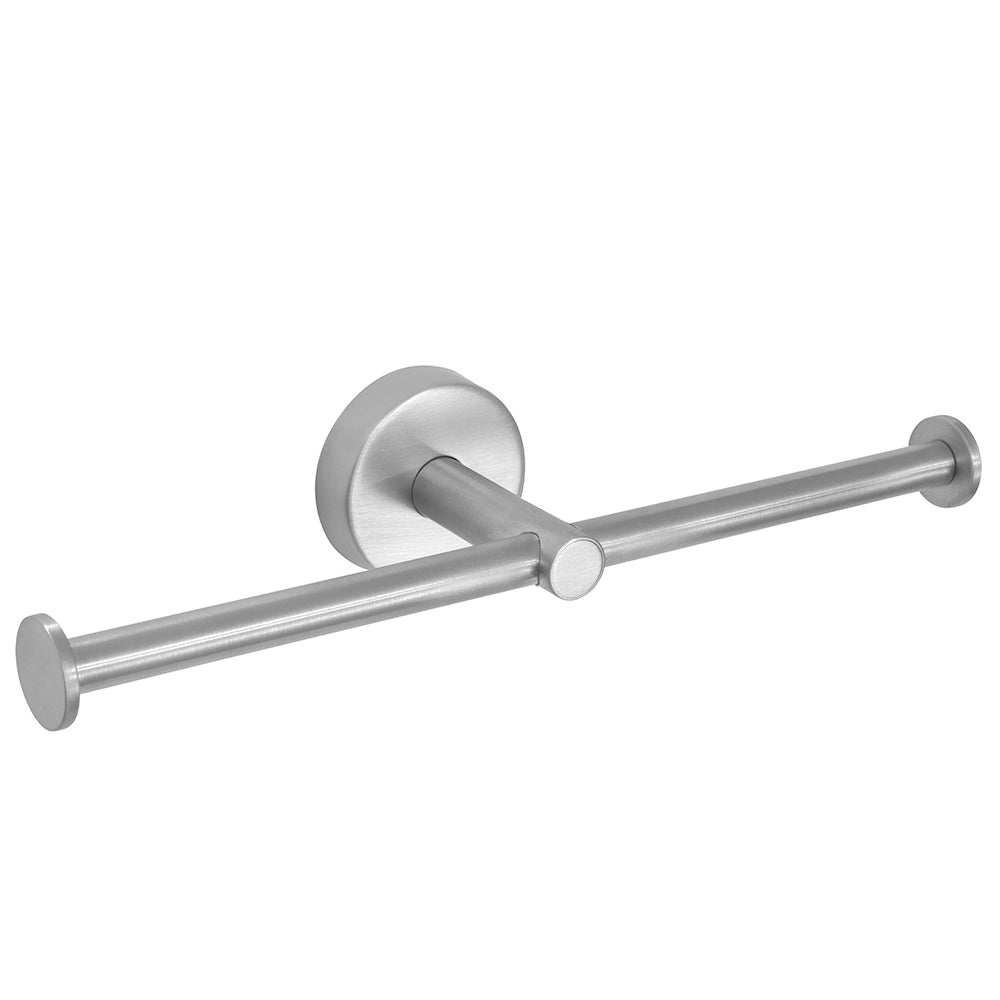 Double Toilet Roll Holder – UNO – Brushed Stainless Steel
