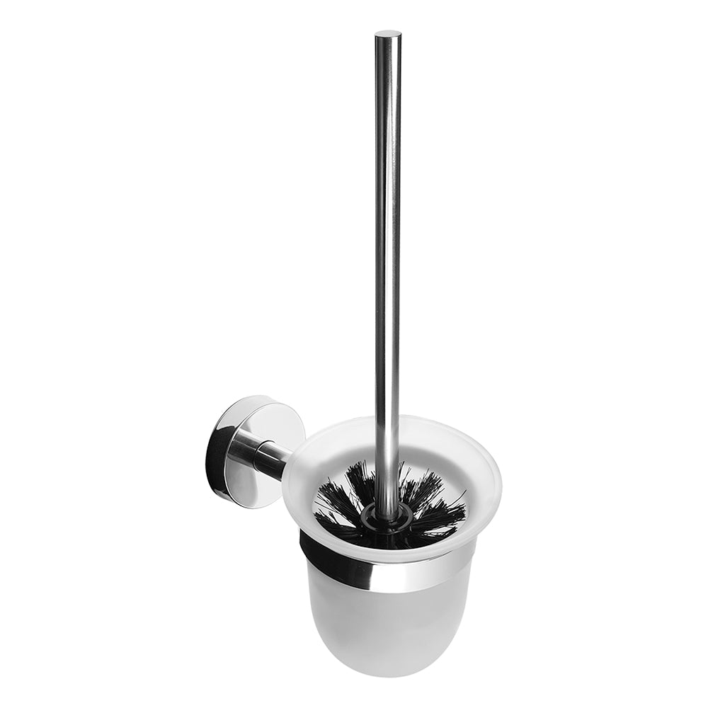 Wall-Mounted Glass Toilet Brush Holder – UNO – Polished Stainless Steel