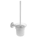 Wall-Mounted Glass Toilet Brush Holder – UNO – Matt White