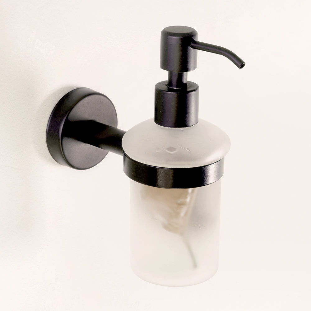 Wall-Mounted Soap Dispenser 180 ml – UNO – Matt Black — interior view
