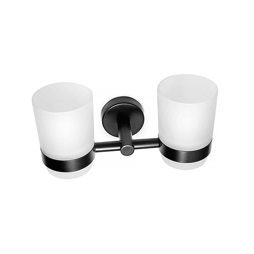 Double Glass Tumbler Holder – UNO – Matt Black
